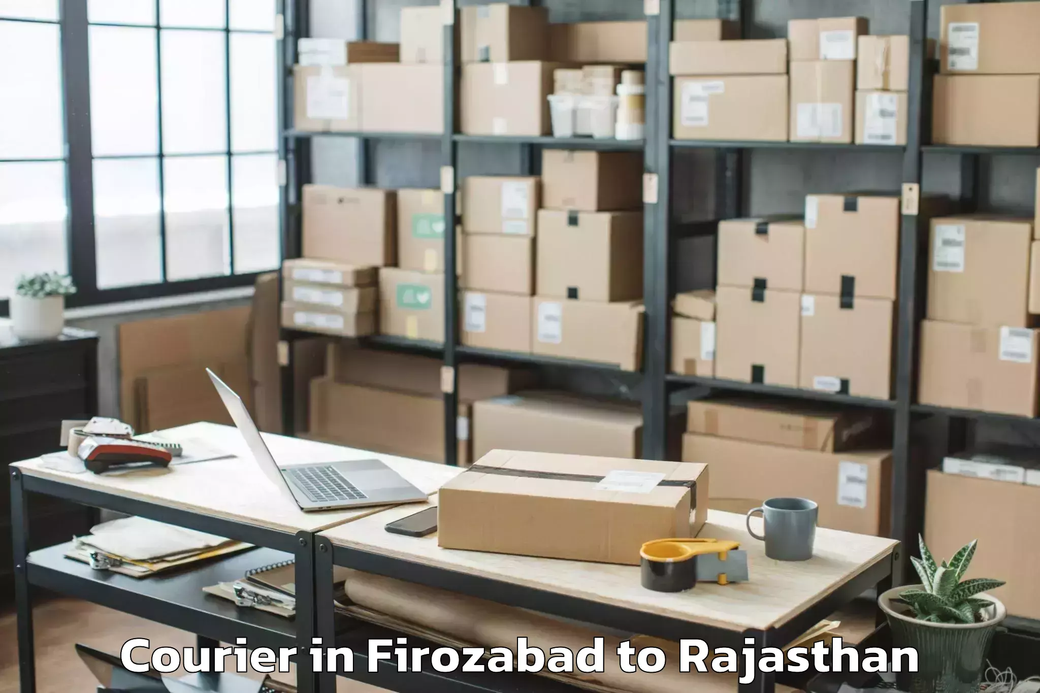 Hassle-Free Firozabad to Opjs University Churu Courier